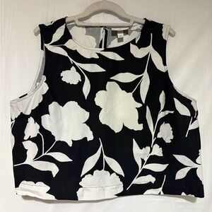 kate spade Black and White Floral Sleeveless Tank